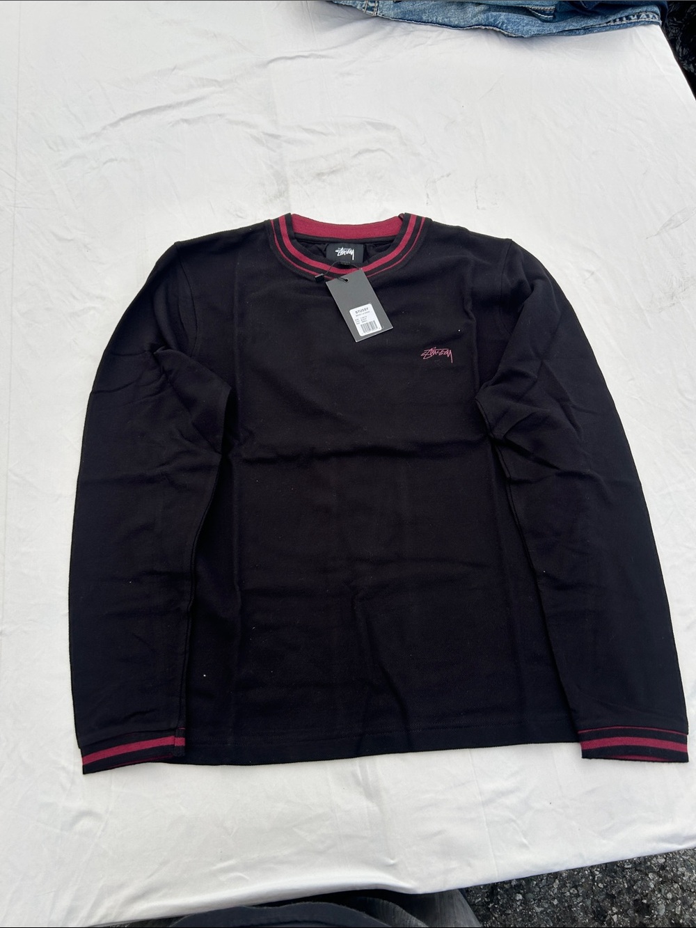 Stussy Brody Crew Neck Long Sleeve Black/Brown